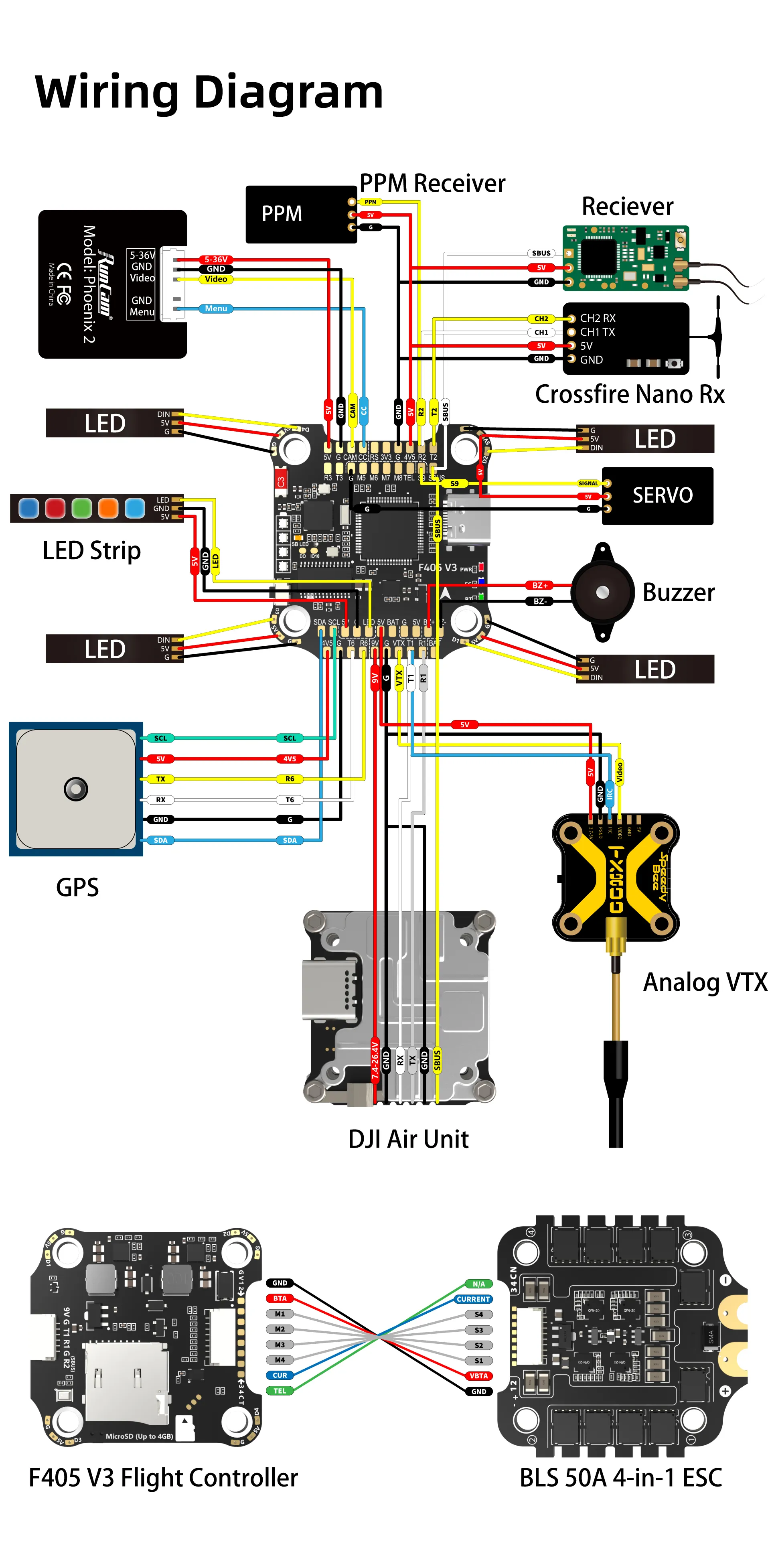 برج الطيران FPV F405 V3 50A 1(11).webp